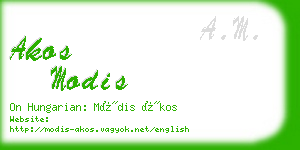 akos modis business card